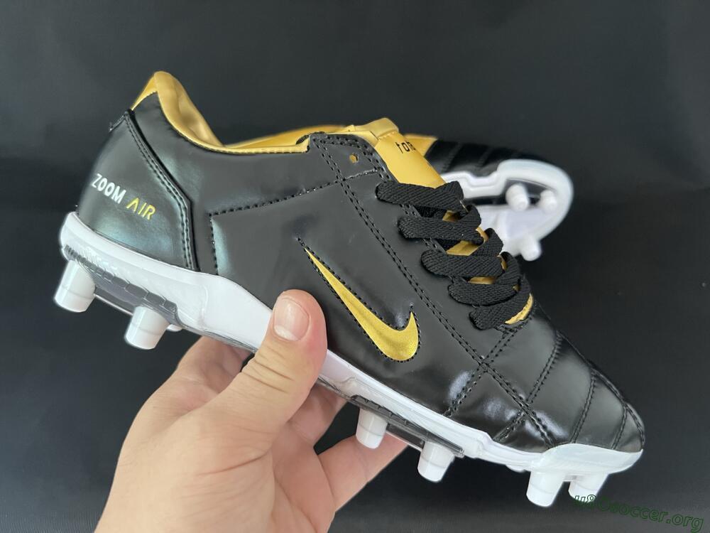 Nike Air Zoom Total 90 III FG Football Boots - Black/Gold/White