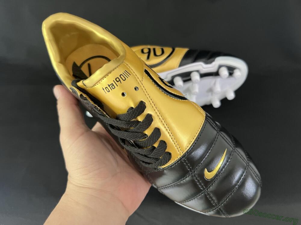 Nike Air Zoom Total 90 III FG Football Boots - Black/Gold/White