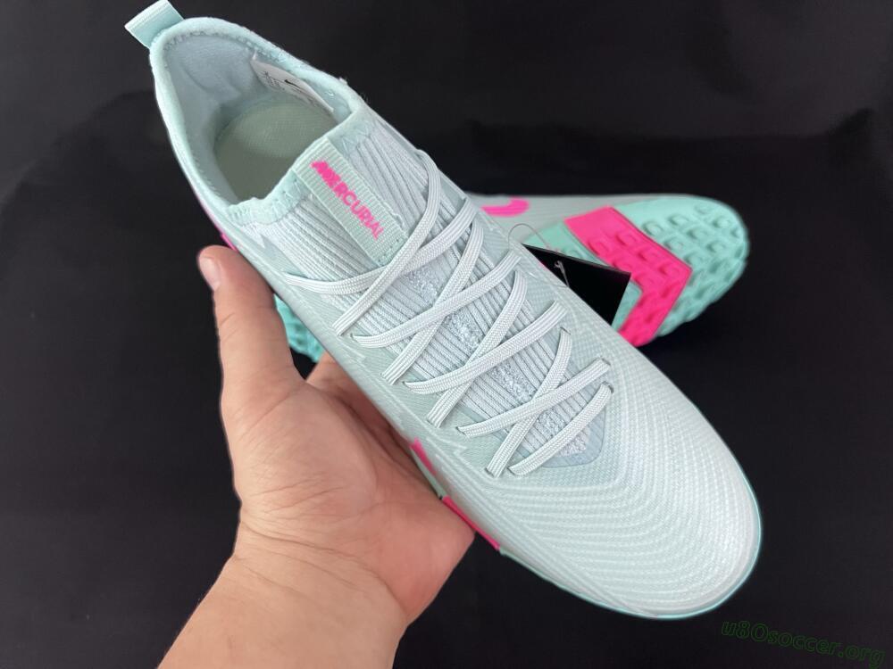 Nike Air Zoom Mercurial Vapor 16 Elite TF Football Shoes - Jade/Pink