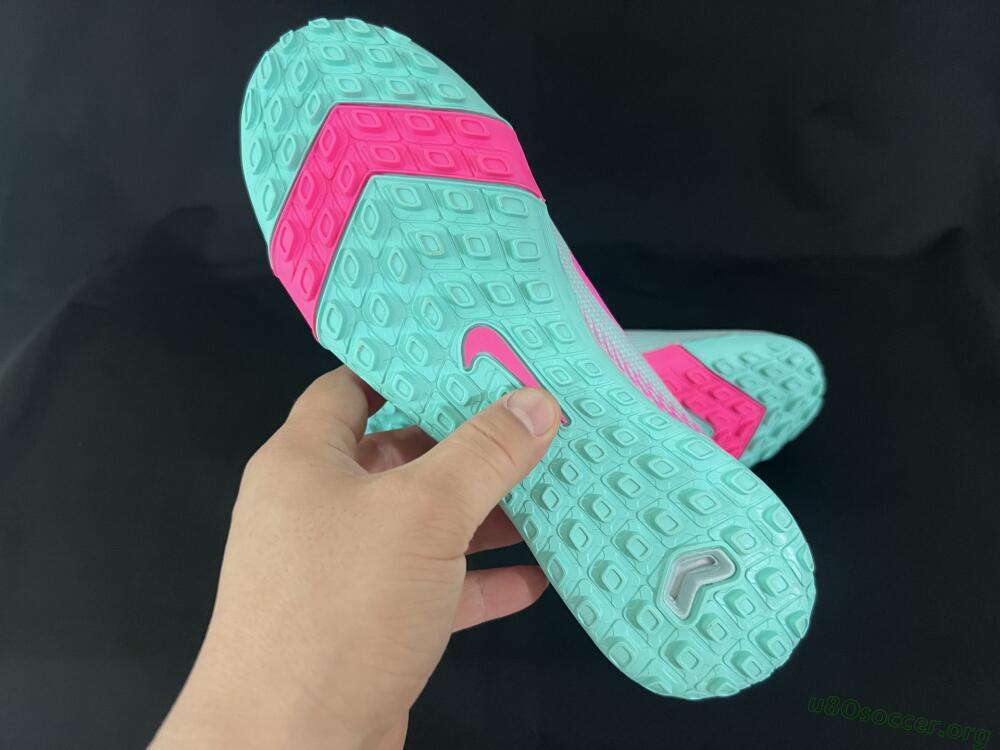 Nike Air Zoom Mercurial Vapor 16 Elite TF Football Shoes - Jade/Pink