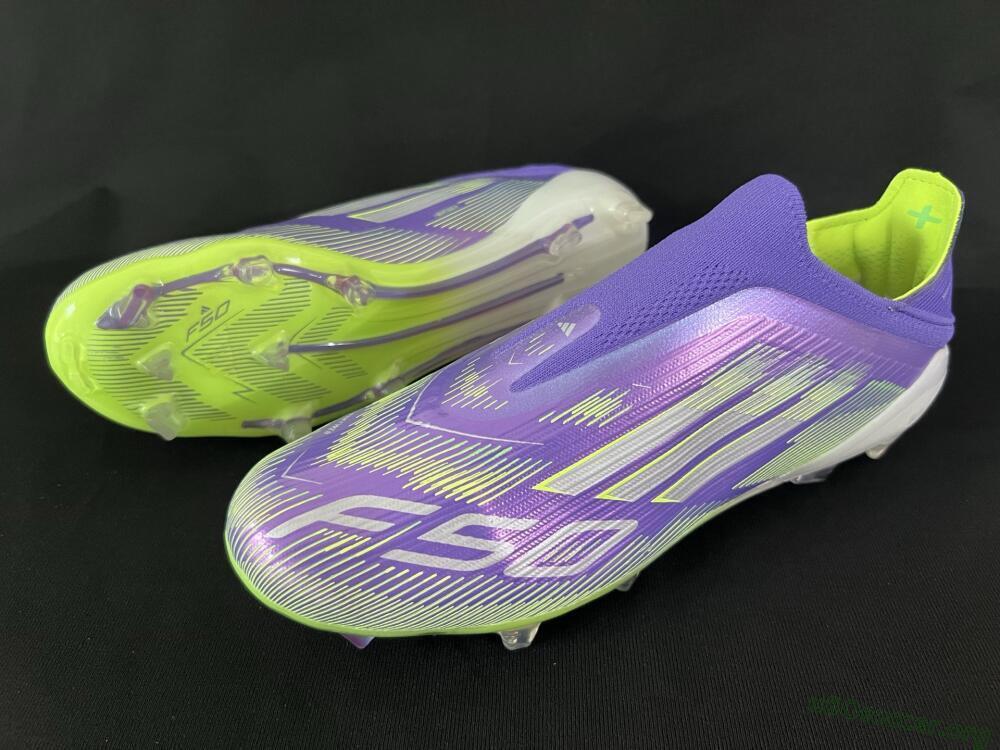 Adidas F50+ Elite Laceless FG Football Boots - Blue/Yellow/Silver