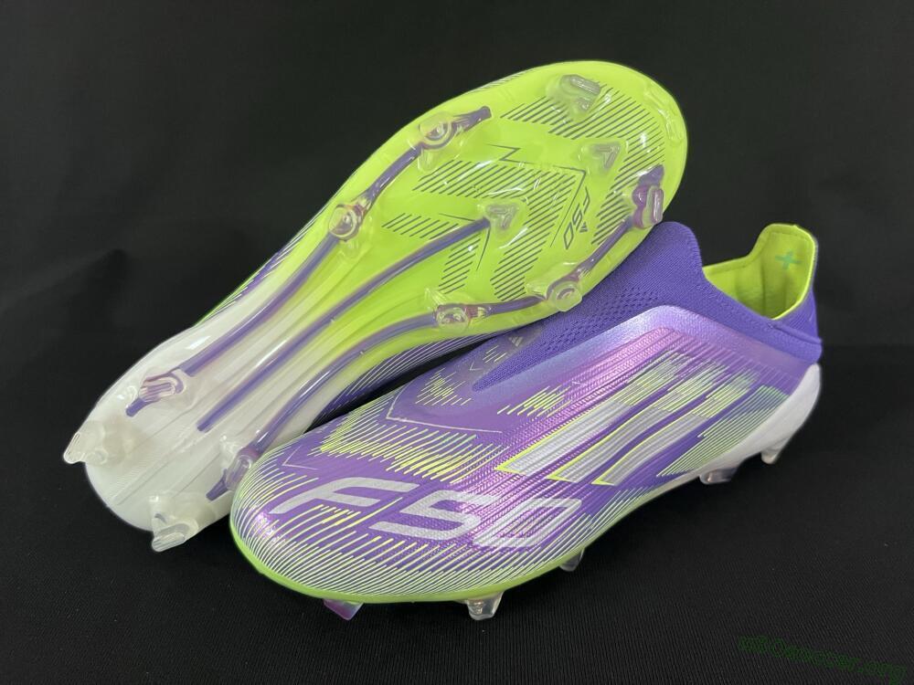Adidas F50+ Elite Laceless FG Football Boots - Blue/Yellow/Silver