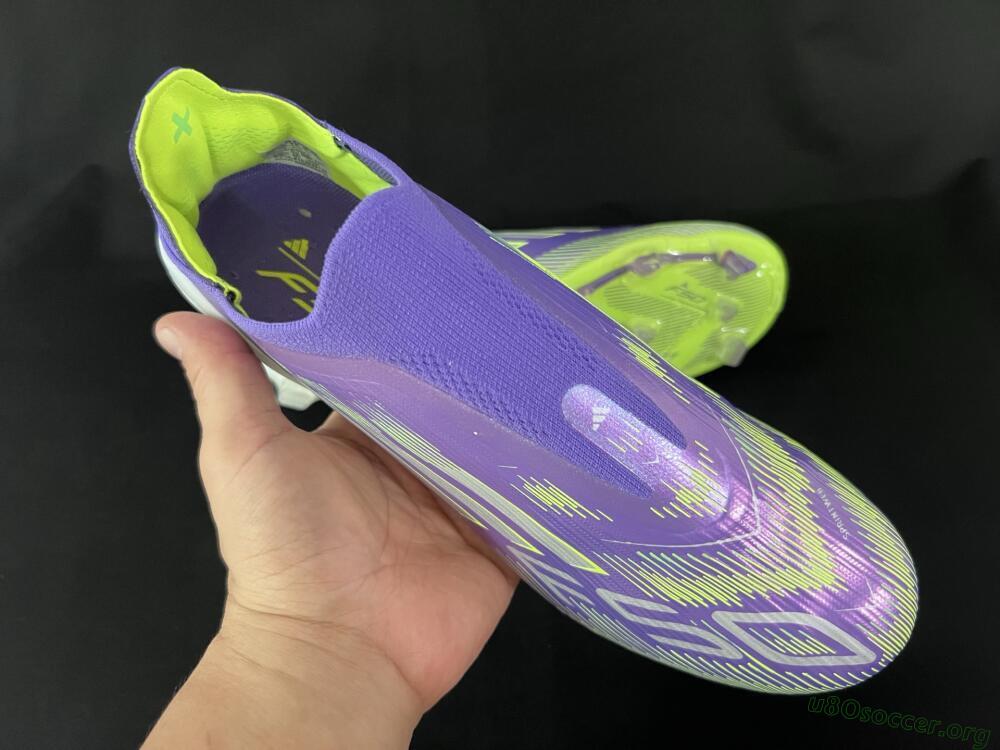 Adidas F50+ Elite Laceless FG Football Boots - Blue/Yellow/Silver