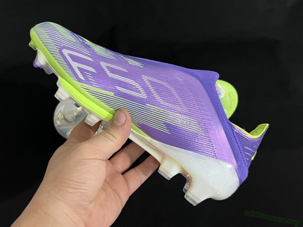 Adidas F50+ Lightstrike Pro Laceless FG Football Boots - Purple/Yellow/White