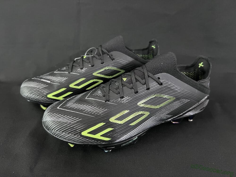 Adidas F50+ Lightstrike Pro FG Football Boots - Black/Silver/Yellow