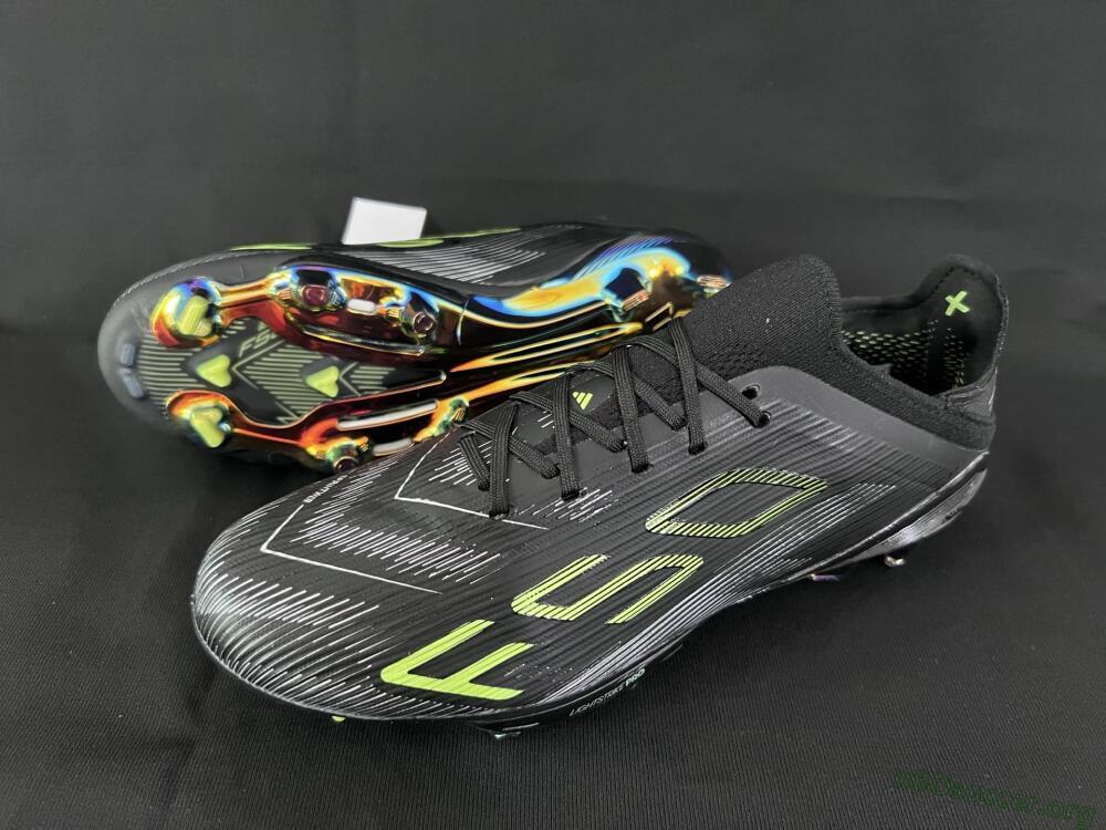 Adidas F50+ Lightstrike Pro FG Football Boots - Black/Silver/Yellow