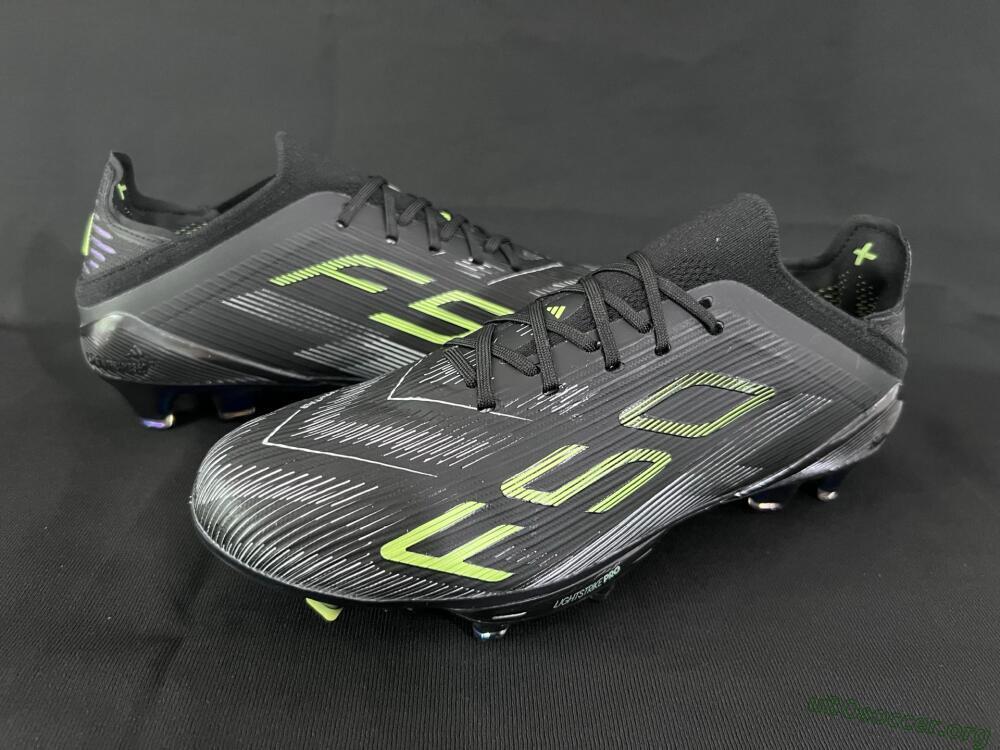 Adidas F50+ Lightstrike Pro FG Football Boots - Black/Silver/Yellow