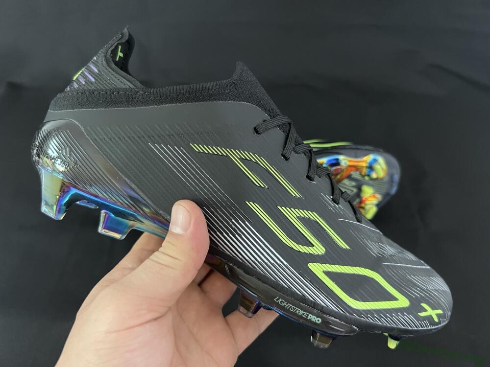 Adidas F50+ Lightstrike Pro FG Football Boots - Black/Silver/Yellow
