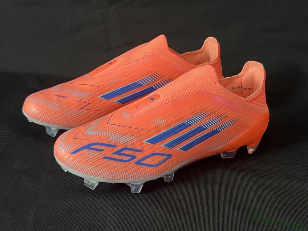 Adidas F50+ Elite Laceless FG Football Boots - Red/Blue/Silver