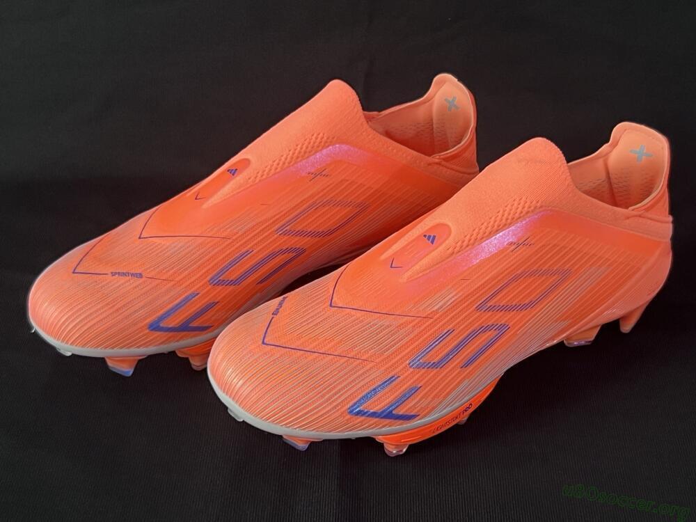 Adidas F50+ Lightstrike Pro Laceless FG Football Boots - Red/Blue/Silver