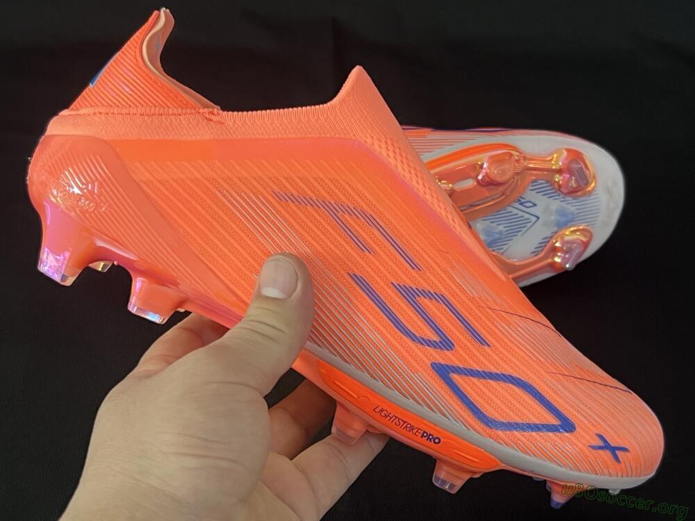 Adidas F50+ Lightstrike Pro Laceless FG Football Boots - Red/Blue/Silver