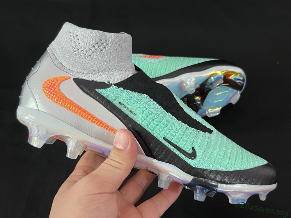 Nike Phantom 6 High Elite FG Football Boots - Jade/Black/Orange