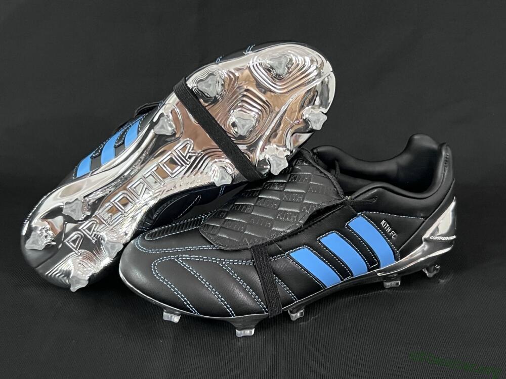Adidas Predator 25 Elite Foldover Tongue FG Football Boots - Black/Blue/Silver