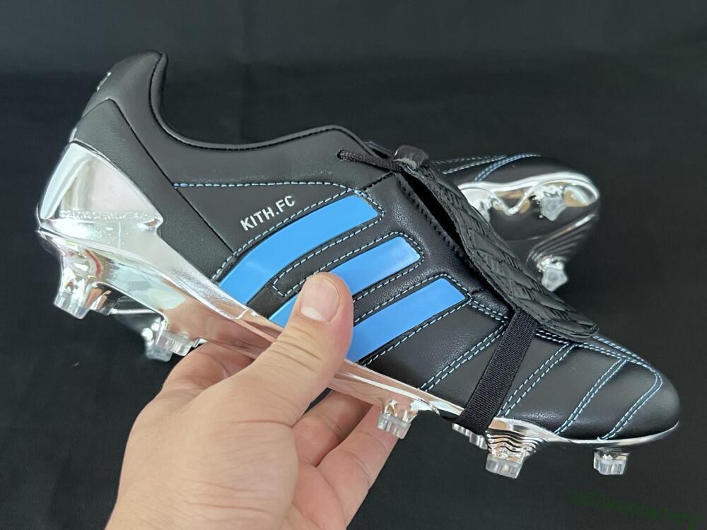 Adidas Predator 25 Elite Foldover Tongue FG Football Boots - Black/Blue/Silver