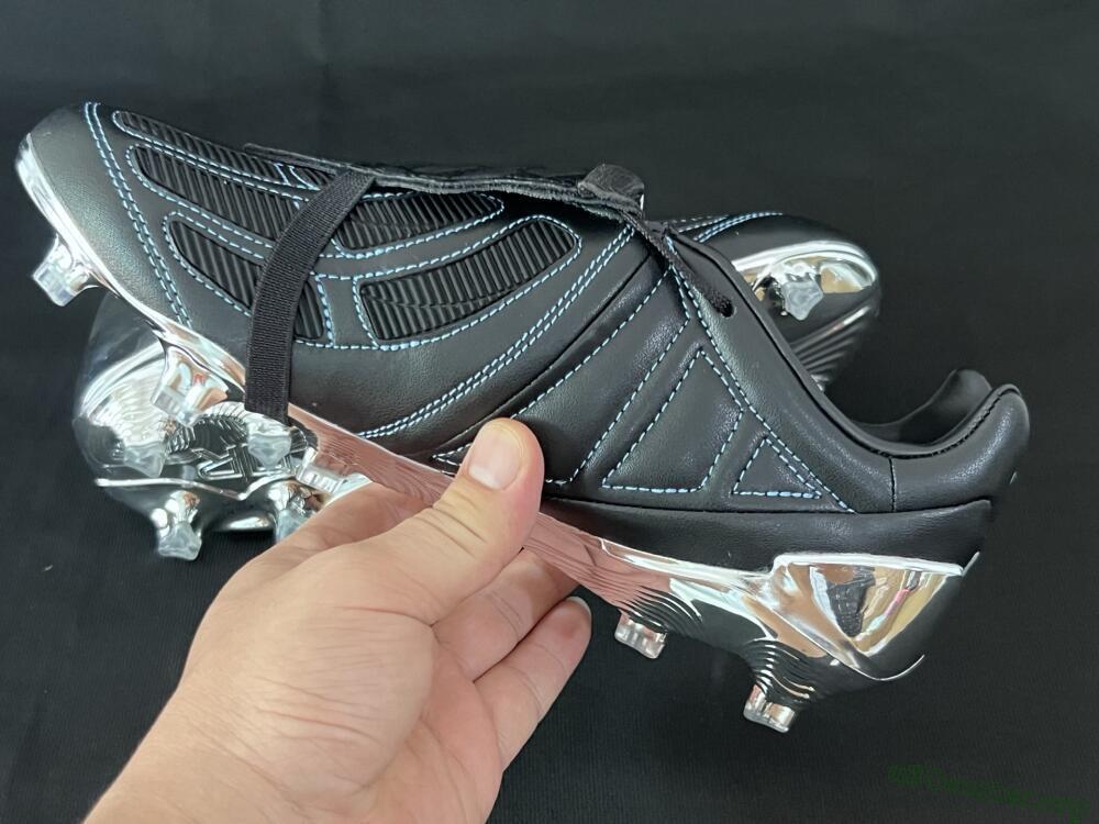Adidas Predator 25 Elite Foldover Tongue FG Football Boots - Black/Blue/Silver