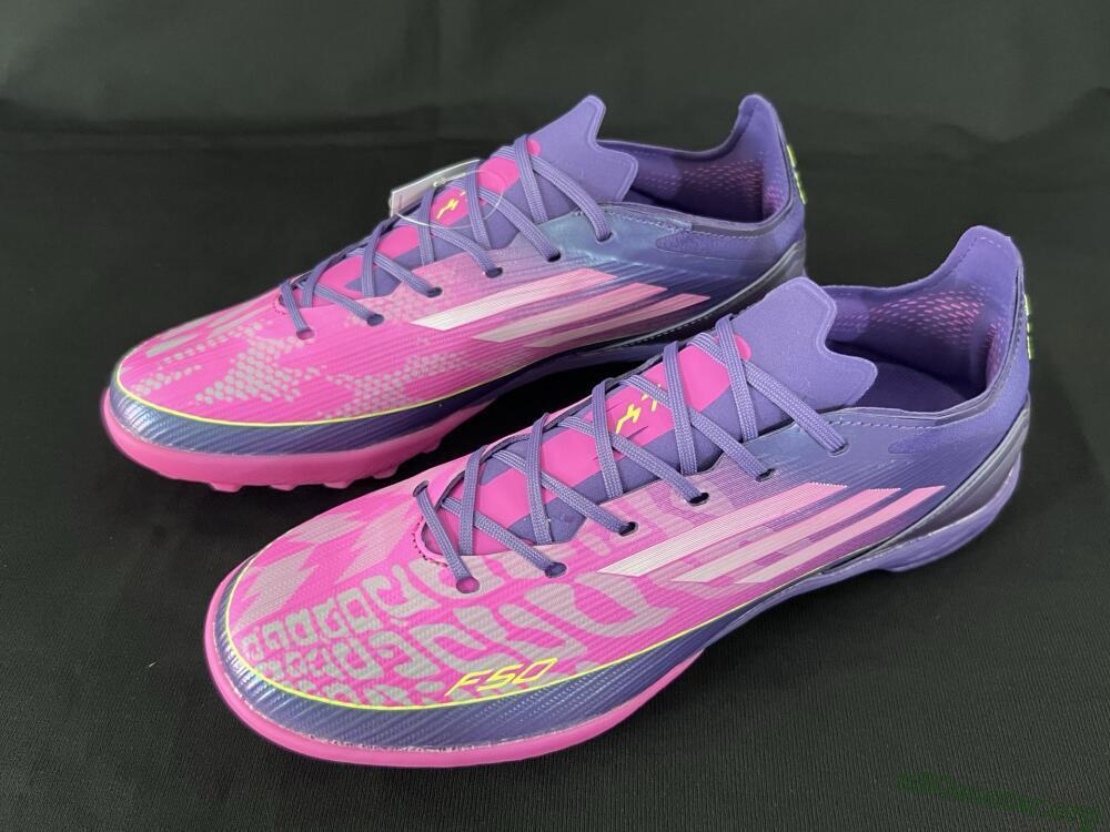 Adidas F50 Elite TF Football Shoes - Pink/Purple/Yellow