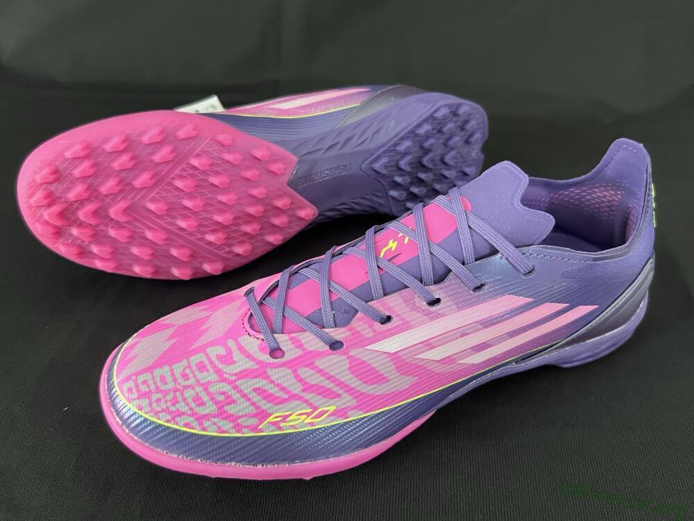Adidas F50 Elite TF Football Shoes - Pink/Purple/Yellow