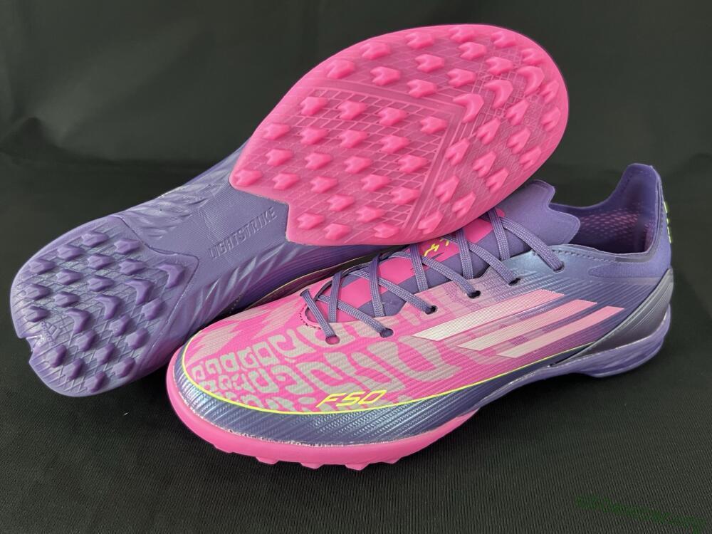 Adidas F50 Elite TF Football Shoes - Pink/Purple/Yellow