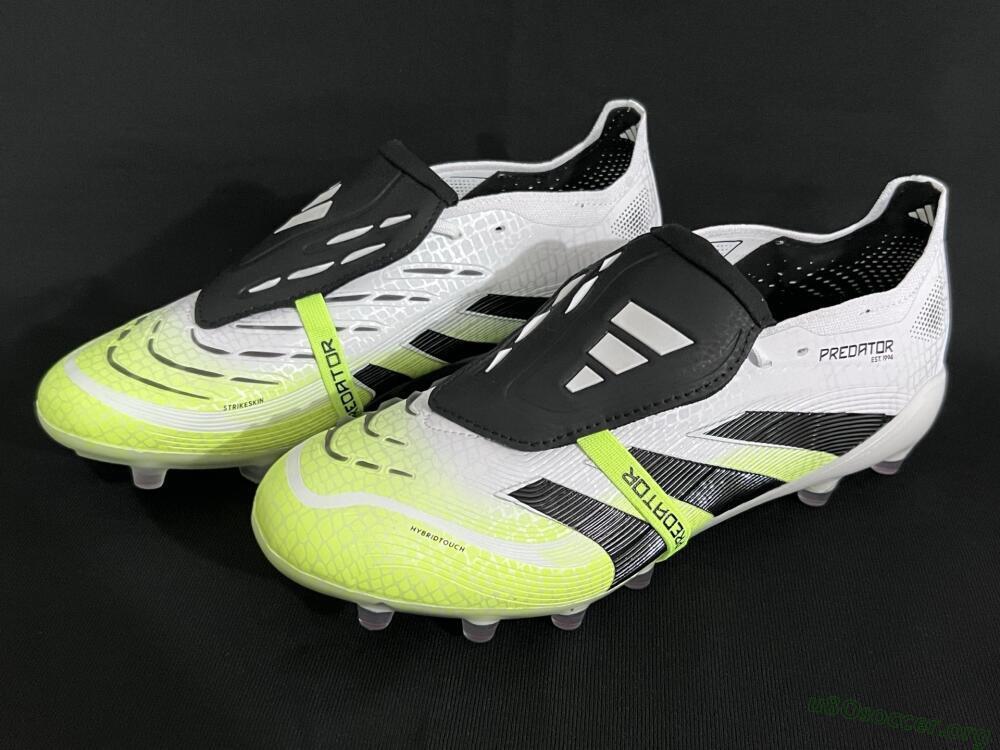 Adidas Predator 25 Elite Foldover Tongue FG Football Boots - White/Black/Yellow