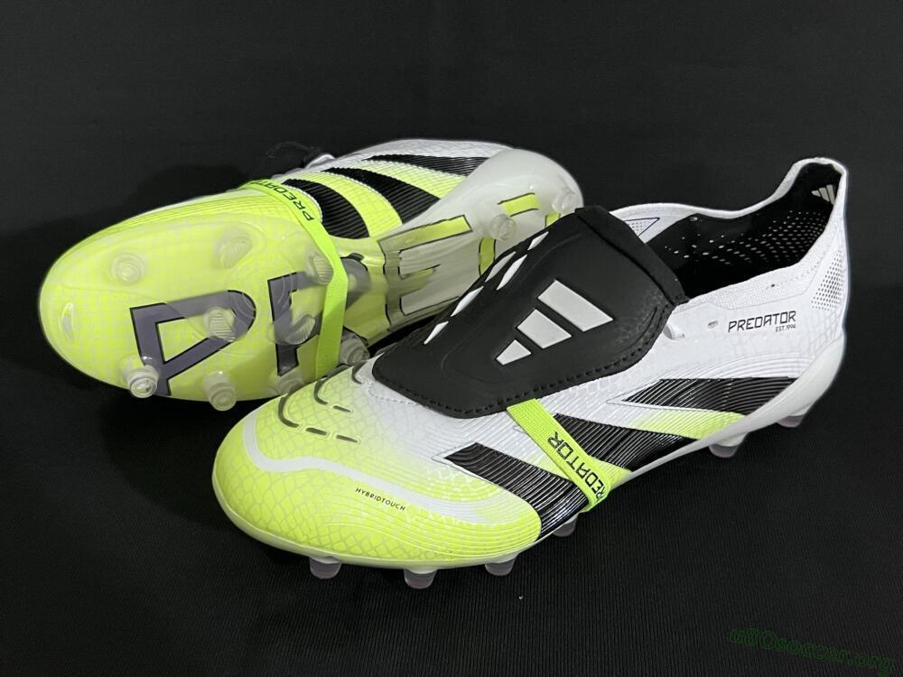 Adidas Predator 25 Elite Foldover Tongue FG Football Boots - White/Black/Yellow