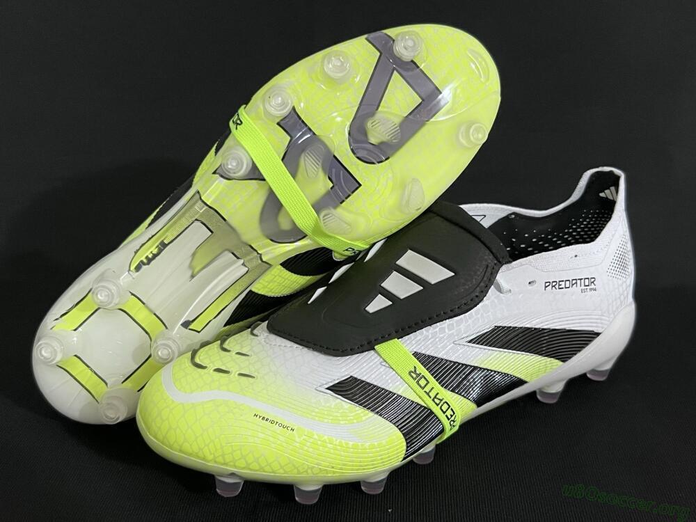Adidas Predator 25 Elite Foldover Tongue FG Football Boots - White/Black/Yellow