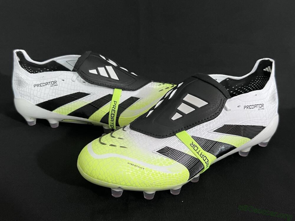 Adidas Predator 25 Elite Foldover Tongue FG Football Boots - White/Black/Yellow
