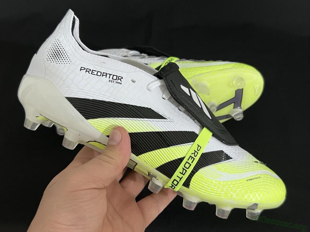 Adidas Predator 25 Elite Foldover Tongue FG Football Boots - White/Black/Yellow