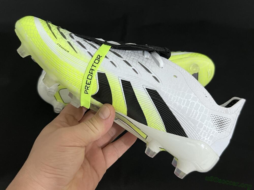 Adidas Predator 25 Elite Foldover Tongue FG Football Boots - White/Black/Yellow