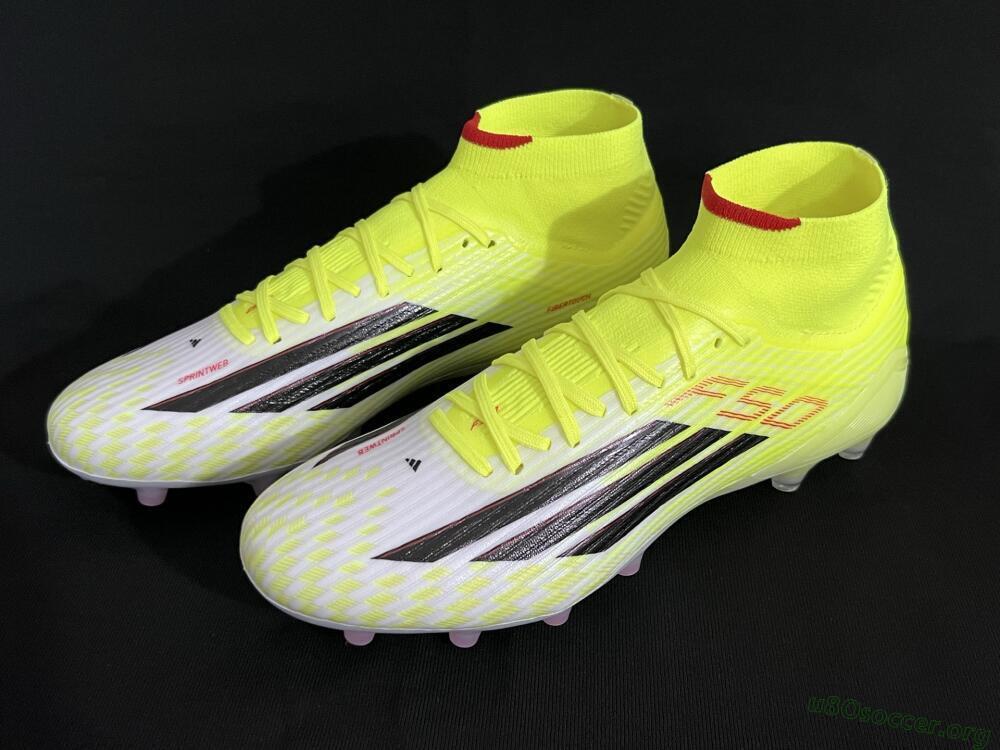 Adidas F50+ Elite Mid FG Football Boots - Yellow/Black/Red