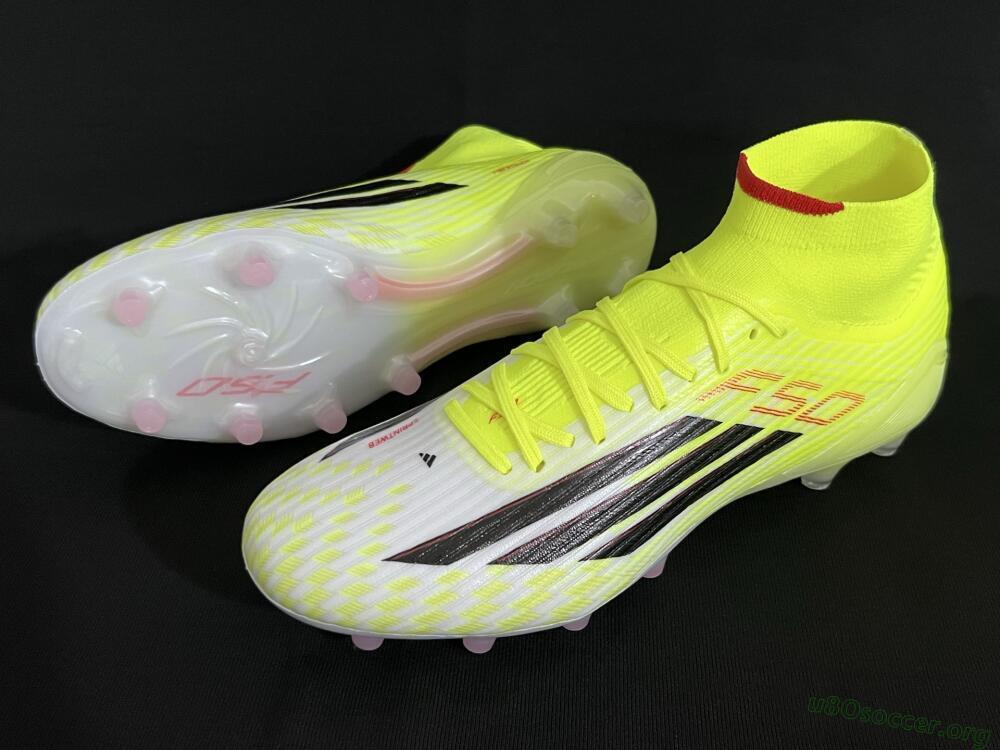 Adidas F50+ Elite Mid FG Football Boots - Yellow/Black/Red