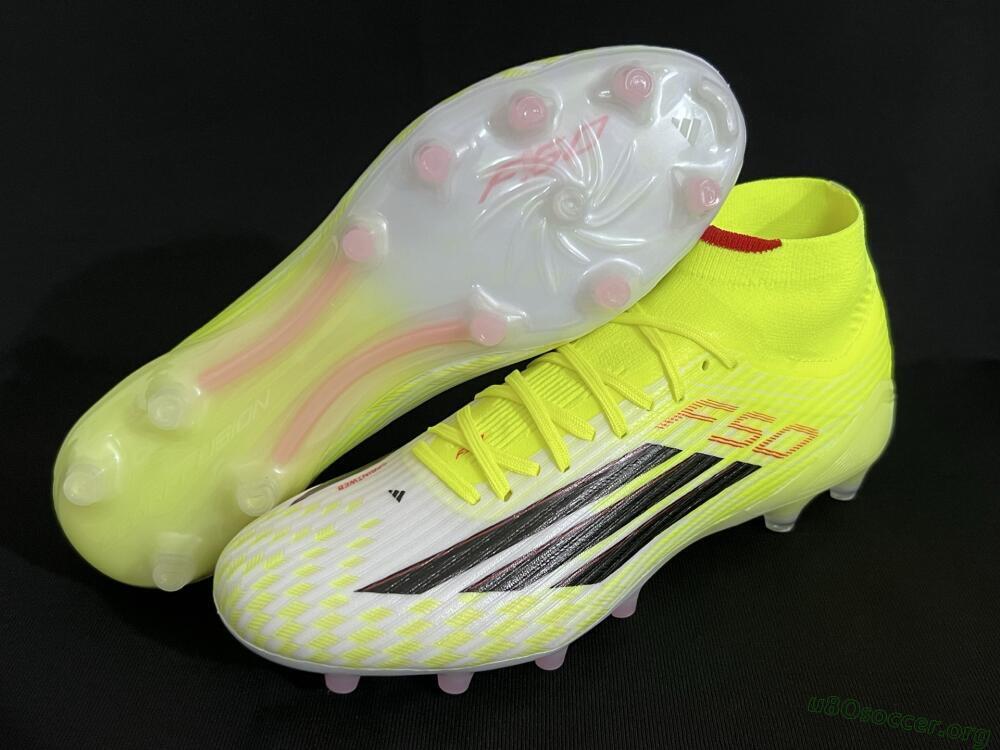 Adidas F50+ Elite Mid FG Football Boots - Yellow/Black/Red