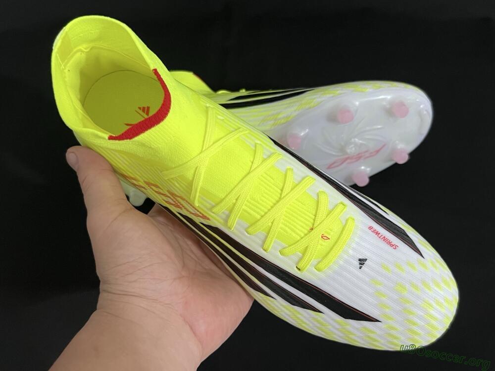 Adidas F50+ Elite Mid FG Football Boots - Yellow/Black/Red