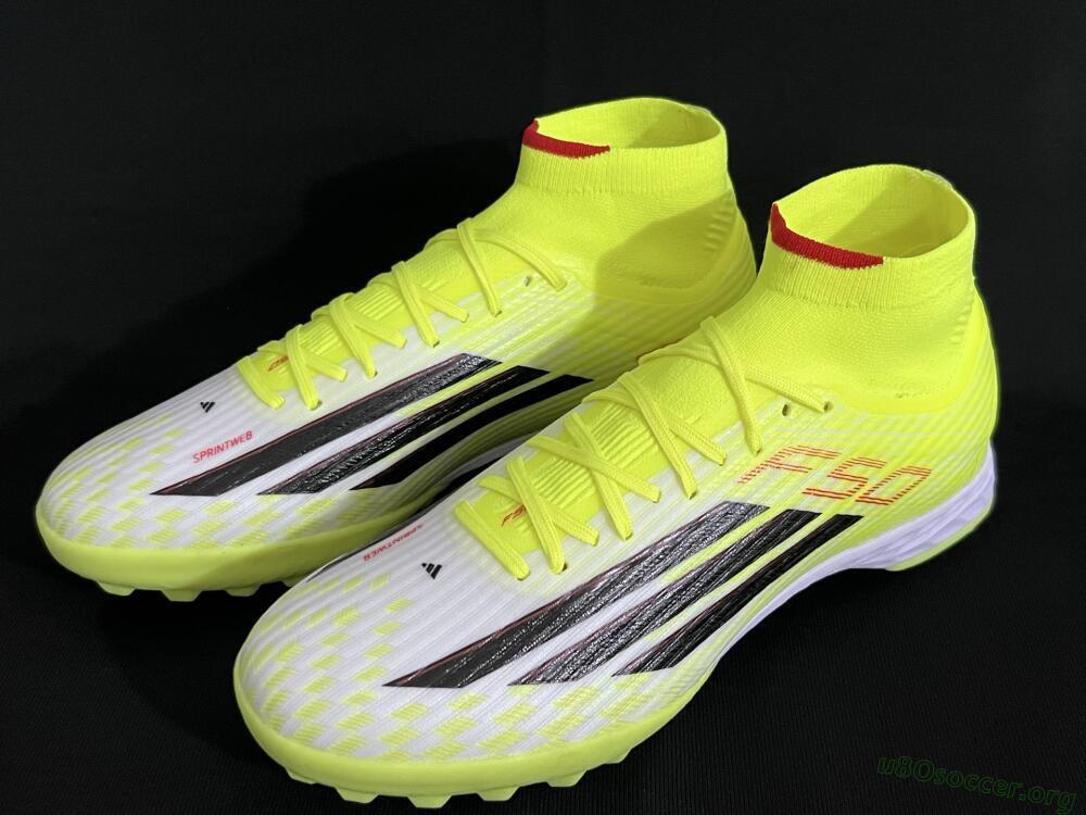 Adidas F50 Elite Mid TF Football Shoes - Yellow/Black/Red