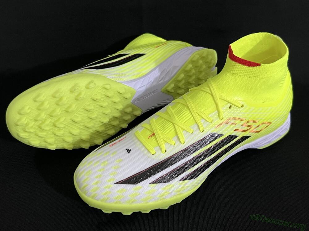 Adidas F50 Elite Mid TF Football Shoes - Yellow/Black/Red