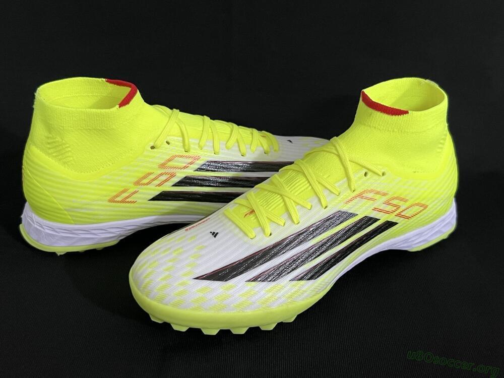 Adidas F50 Elite Mid TF Football Shoes - Yellow/Black/Red