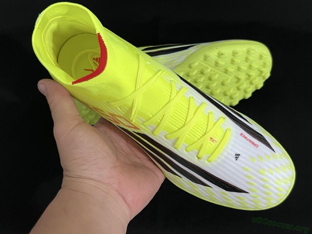 Adidas F50 Elite Mid TF Football Shoes - Yellow/Black/Red