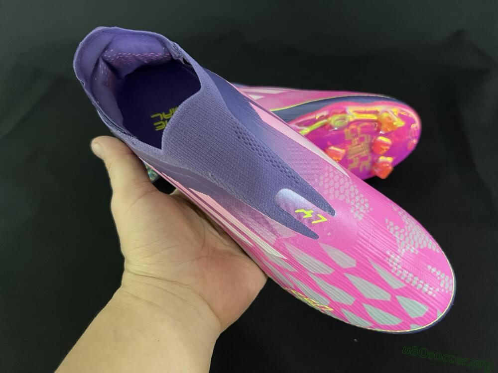 Adidas F50+ Elite Laceless FG Football Boots - Pink/Yellow/Purple