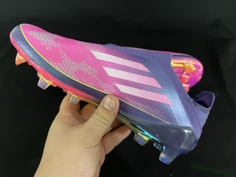 Adidas F50+ Elite Laceless FG Football Boots - Pink/Yellow/Purple