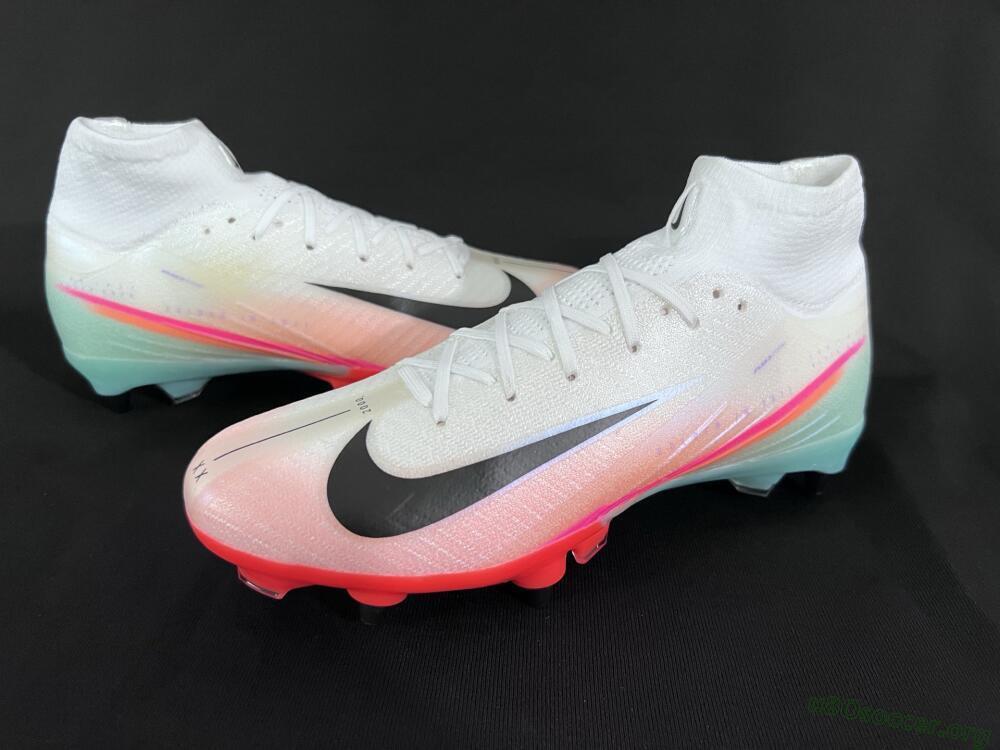 Nike Air Zoom Mercurial Superfly 10 Elite SG Football Boots - White/Jade/Pink