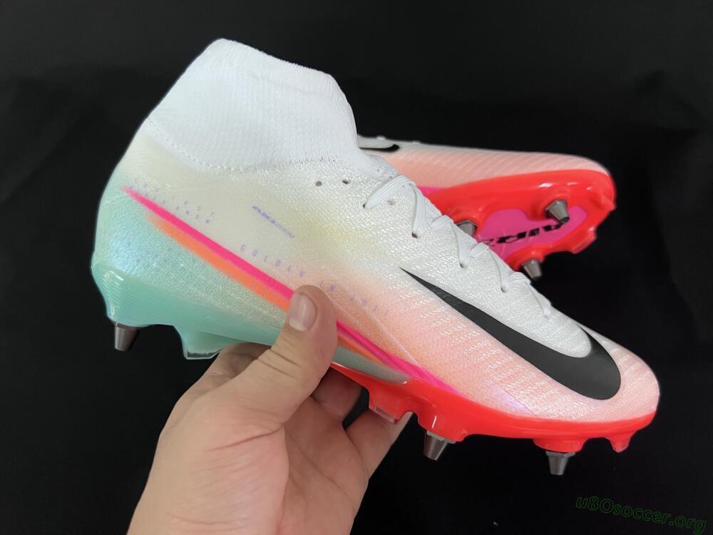 Nike Air Zoom Mercurial Superfly 10 Elite SG Football Boots - White/Jade/Pink