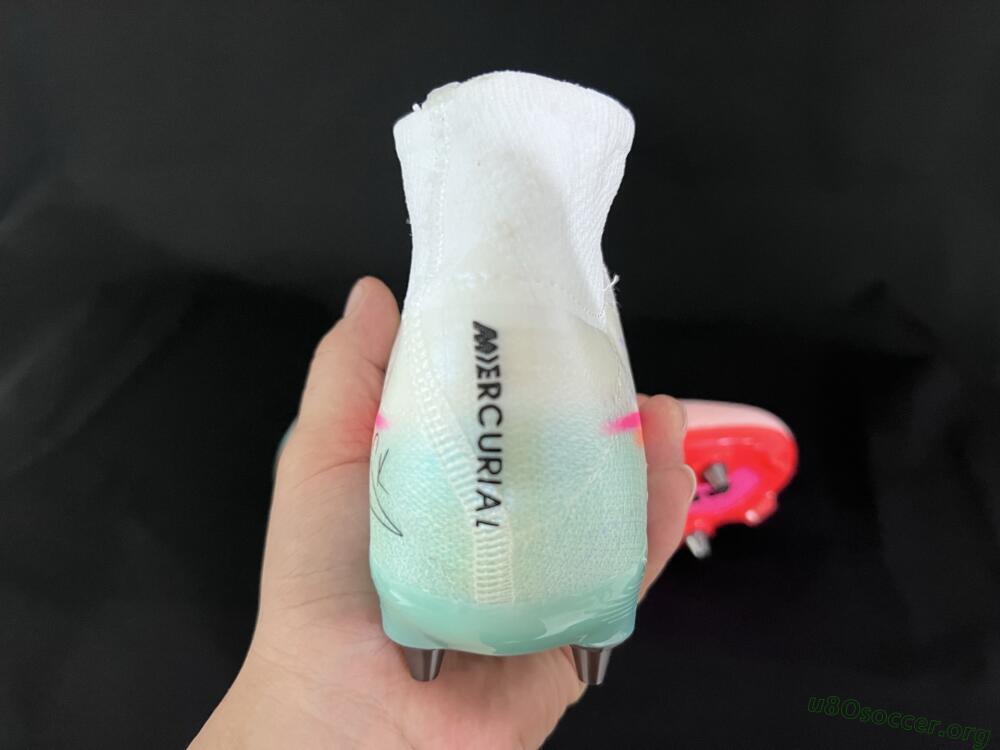 Nike Air Zoom Mercurial Superfly 10 Elite SG Football Boots - White/Jade/Pink