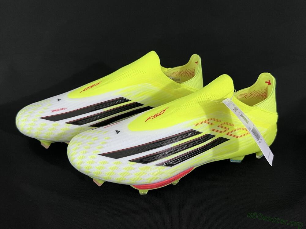 Adidas F50+ Elite Lightstrike Pro Laceless FG Football Boots - Yellow/Black/Red