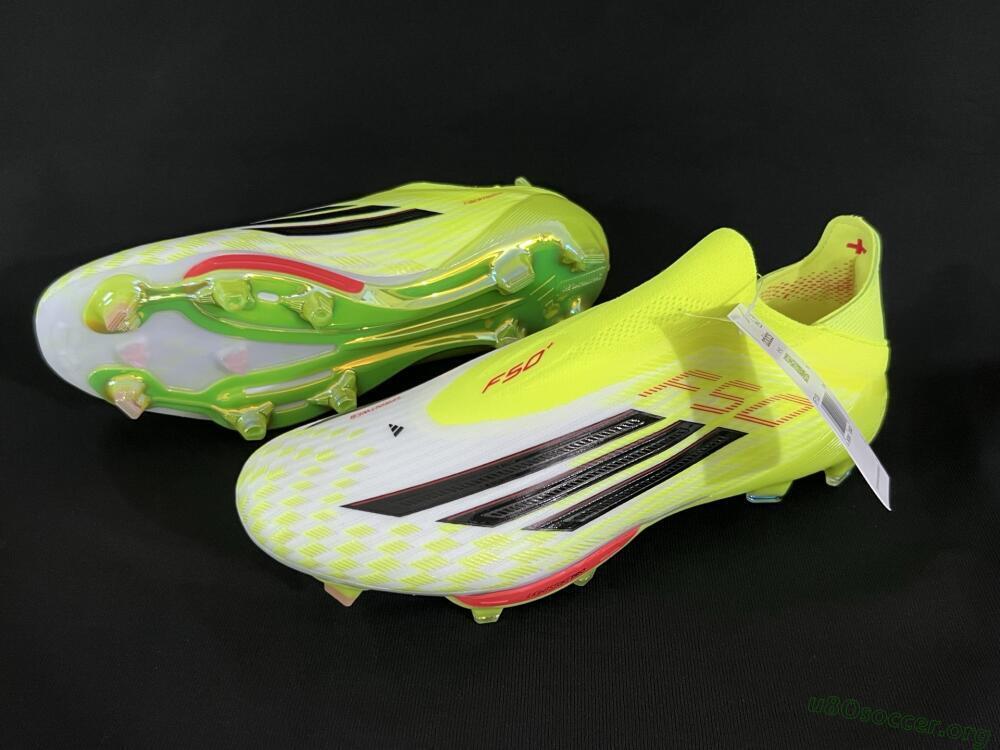 Adidas F50+ Elite Lightstrike Pro Laceless FG Football Boots - Yellow/Black/Red