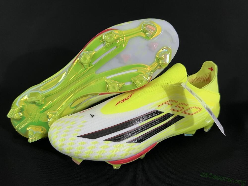Adidas F50+ Elite Lightstrike Pro Laceless FG Football Boots - Yellow/Black/Red