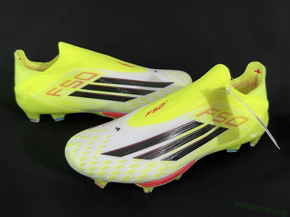 Adidas F50+ Elite Lightstrike Pro Laceless FG Football Boots - Yellow/Black/Red