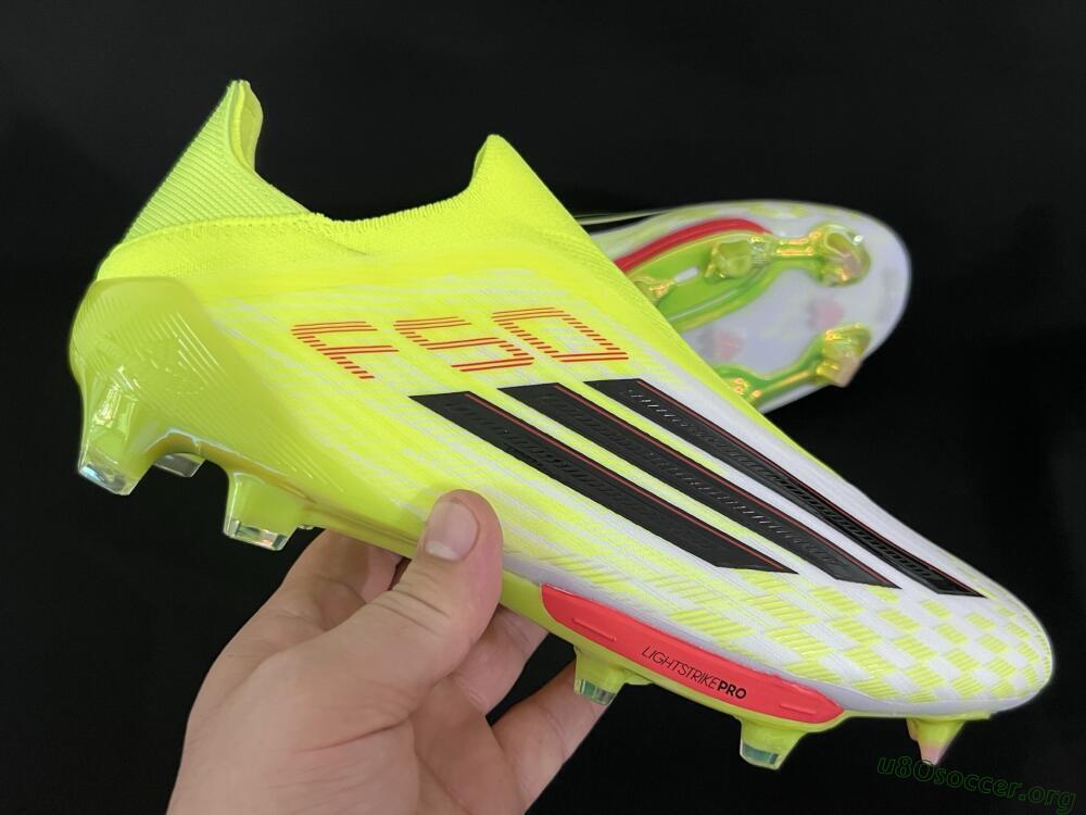 Adidas F50+ Elite Lightstrike Pro Laceless FG Football Boots - Yellow/Black/Red