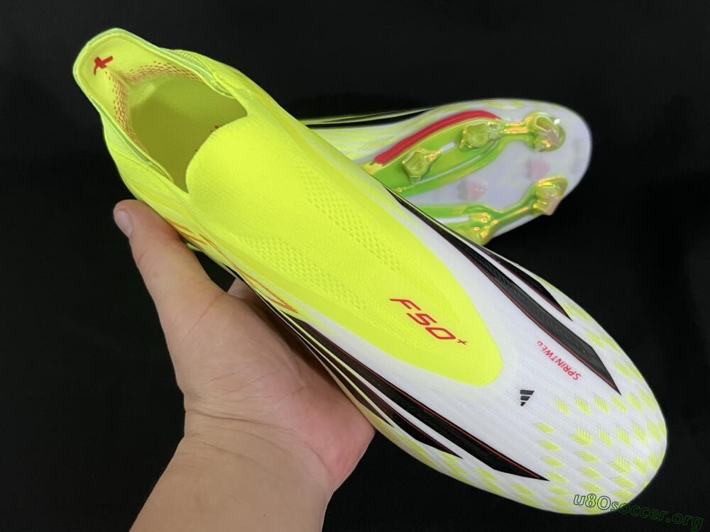 Adidas F50+ Elite Lightstrike Pro Laceless FG Football Boots - Yellow/Black/Red