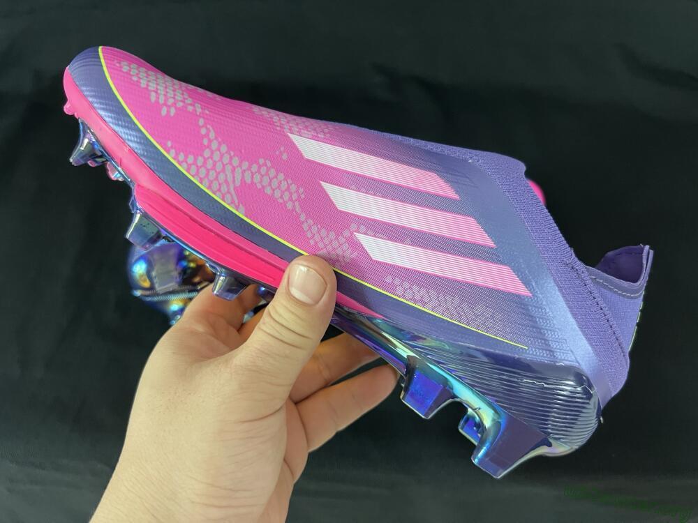 Adidas F50+ Lightstrike Pro Laceless FG Football Boots - Pink/Yellow/Purple