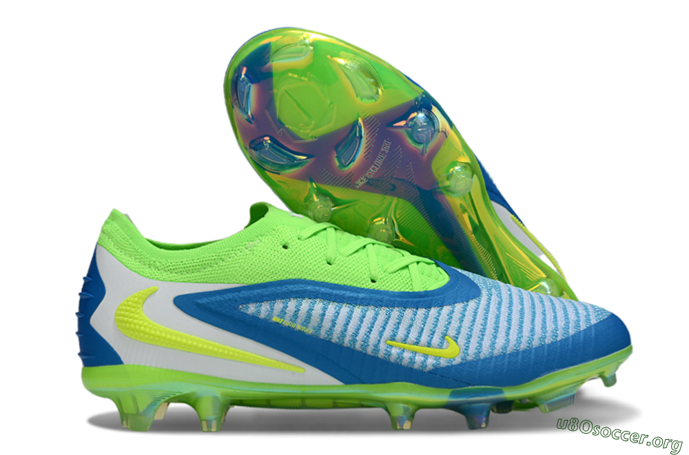Nike Phantom 6 Low Elite FG Football Boots - Blue/Yellow/White 2