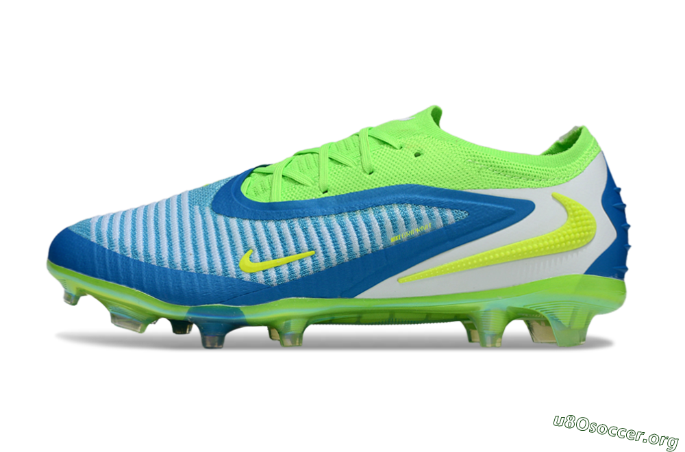 Nike Phantom 6 Low Elite FG Football Boots - Blue/Yellow/White 3